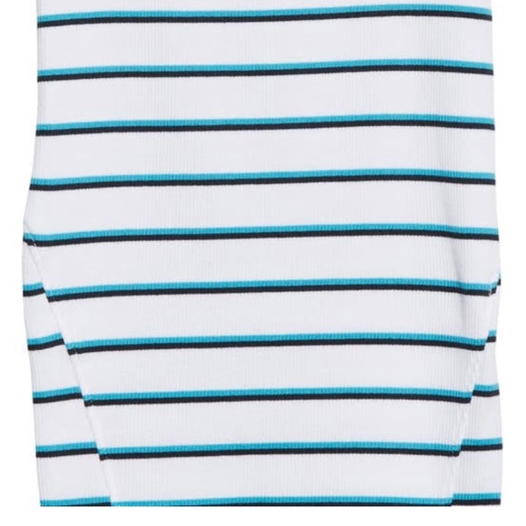 Rag & Bone Women's The Essential Stripe Rib Tank, White/Blue, Small - Picture 8 of 9